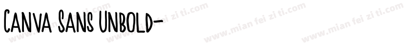 Canva Sans Unbold字体转换